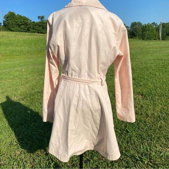 RARE Betsey Johnson Flared Skirted Trench Coat Y2K VTG Size L - Picture 3 of 14